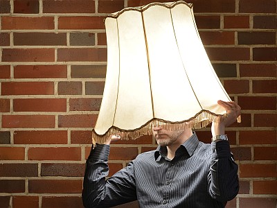 Selbstportrait mit Lampe
